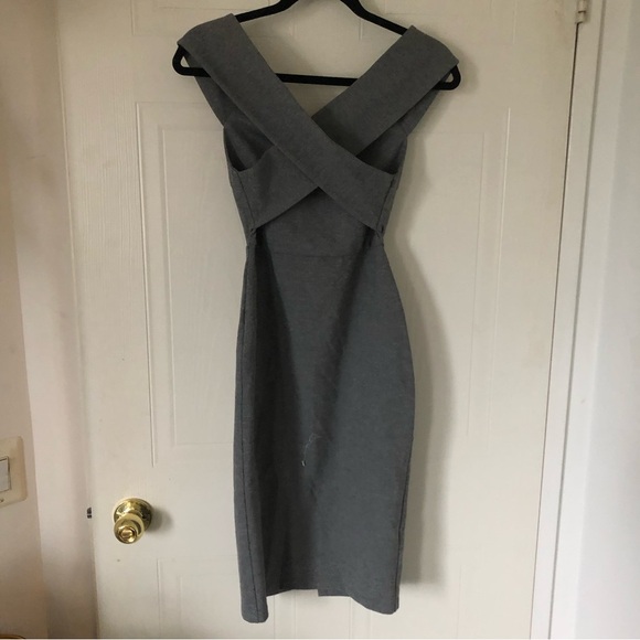 Aritzia-Talula Vandell Grey Cross Back Dress - Picture 2 of 11